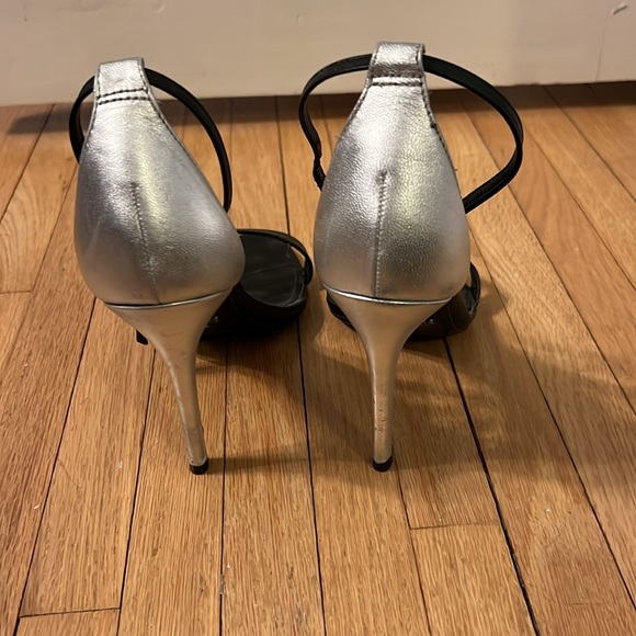 Schutz CADY-LEE Black & Silver Stiletto Heels GUC size 8.5 - Picture 3 of 6